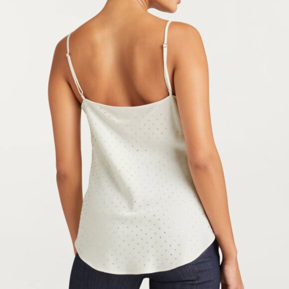 Cinq à Sept 'Marta' Crystal-Embellished Sleeveless Cami Top, Ivory - Picture 4 of 4